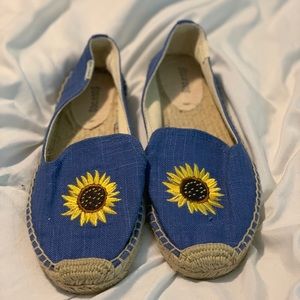 Soludos Embroidered Sunflower Espradille Flats